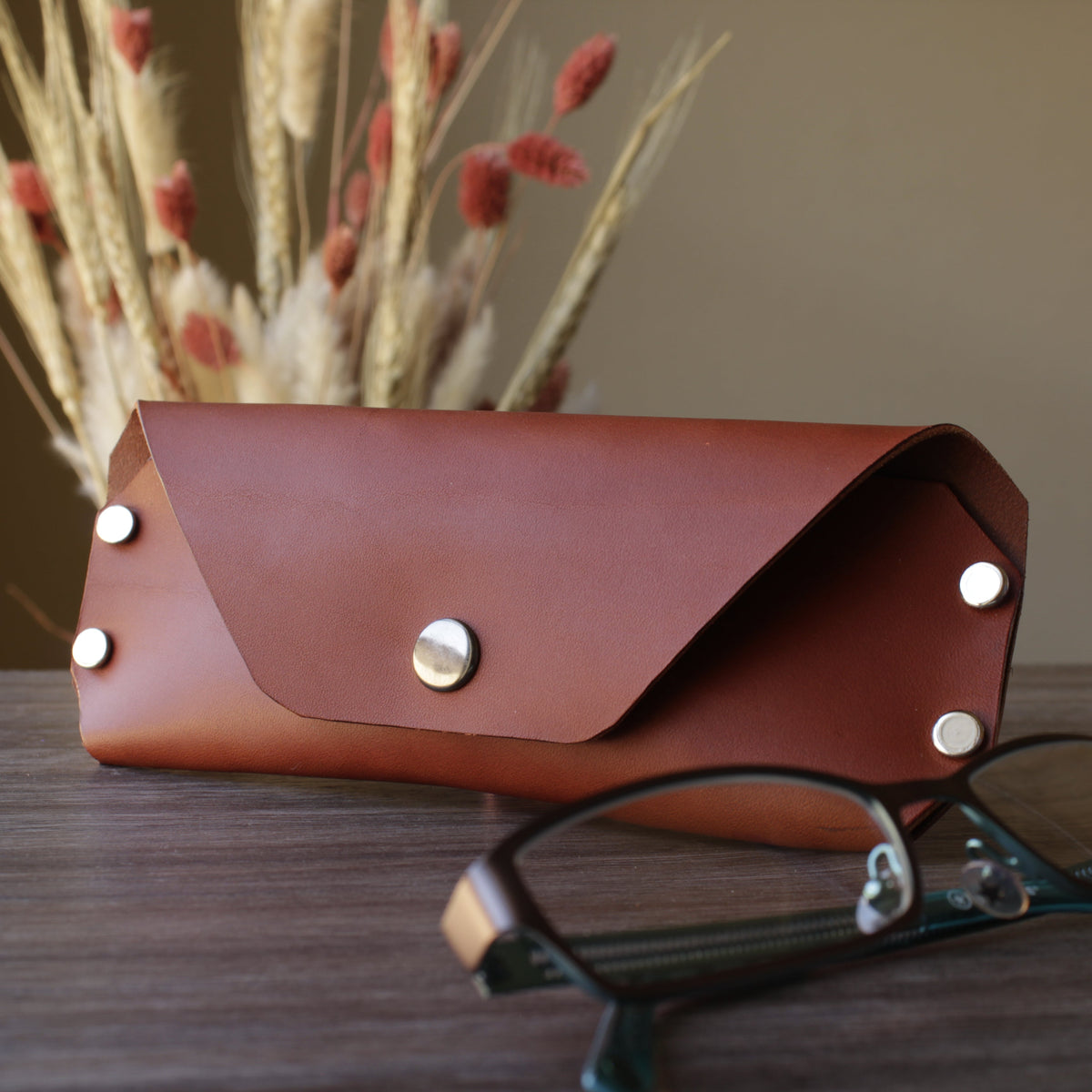 Handcrafted Full-Grain Leather Glasses Case | Sunglasses Holder | Santjag