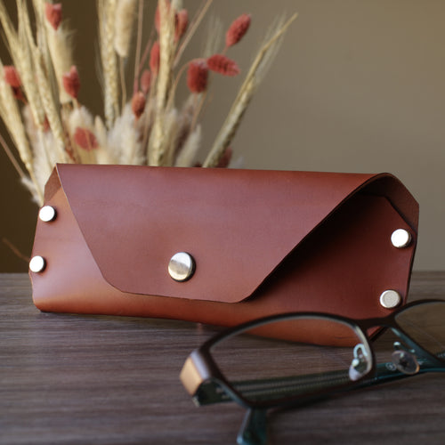 Handcrafted Full-Grain Leather Glasses Case | Sunglasses Holder | Santjag
