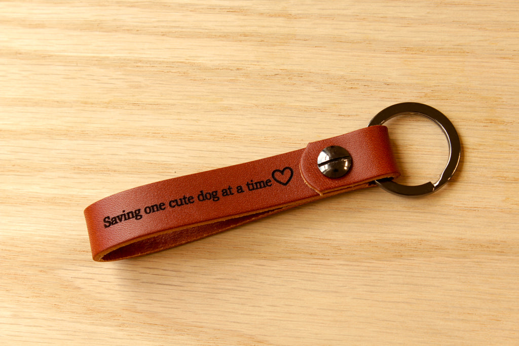 Personalized Leather Keychain