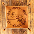 Personalized Leather Valet Tray | Custom Catchall Tray | SANTJAG